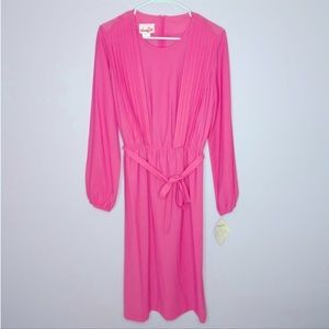 Deadstock New vintage 60s 70s Dress Joan Curtis Vtg NWT LongSleeve Rare mod belt